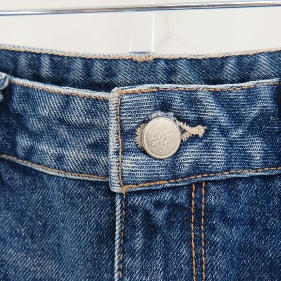 Lovers + Friends Womens Size 27 Elijah Raw Step Hem Distressed Denim Jean Skirt - Picture 8 of 15